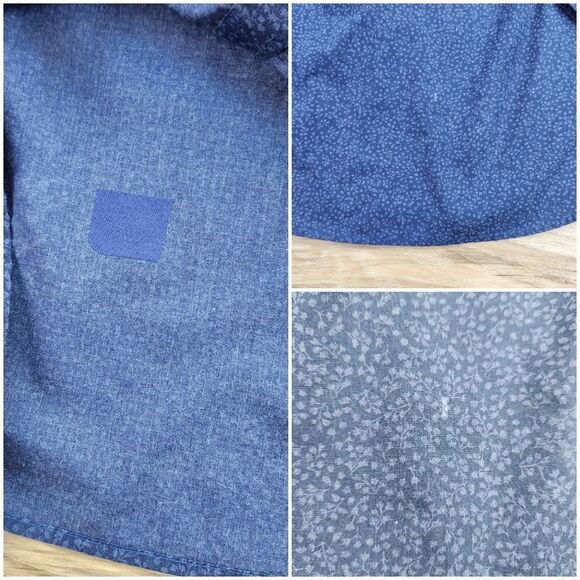 🔹️Levi's Blue Classic Buttoned Front Long Sleeve Shirt Men's Large - Picture 12 of 12